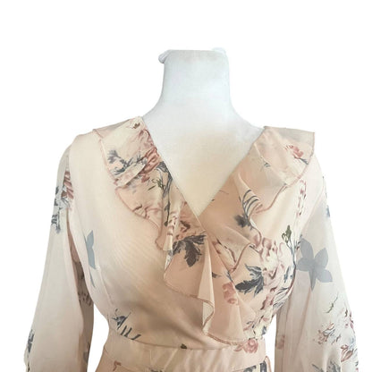 Elegant Floral Ruffle Dress