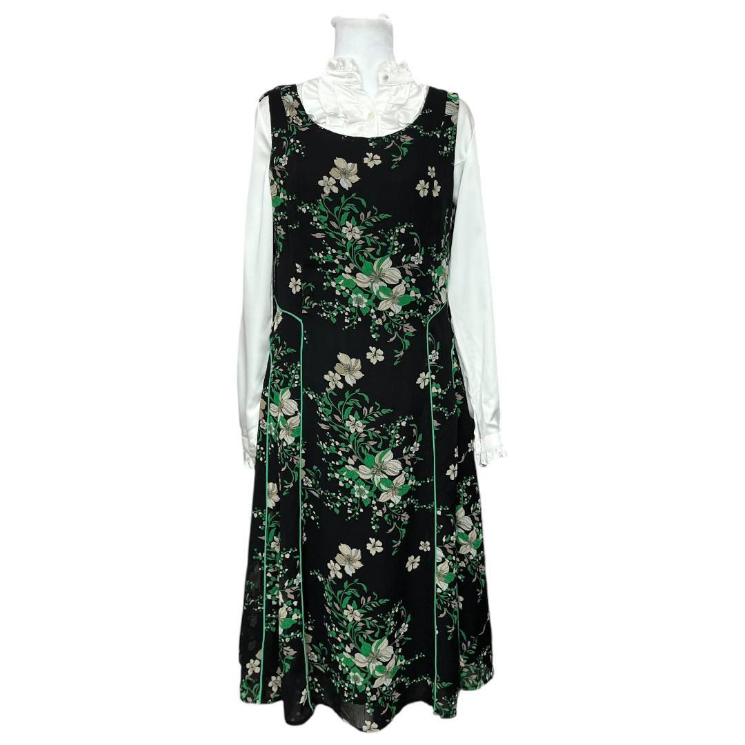 vintage 1970s floral dress