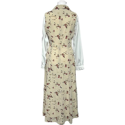 Vintage Floral Sleeveless Maxi Dress