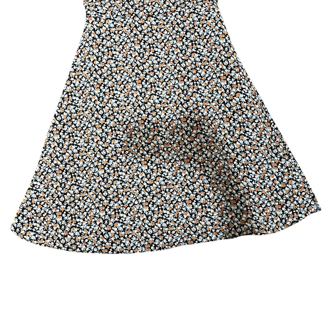 Vintage Black Floral Pinafore Dress