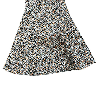 Vintage Black Floral Pinafore Dress