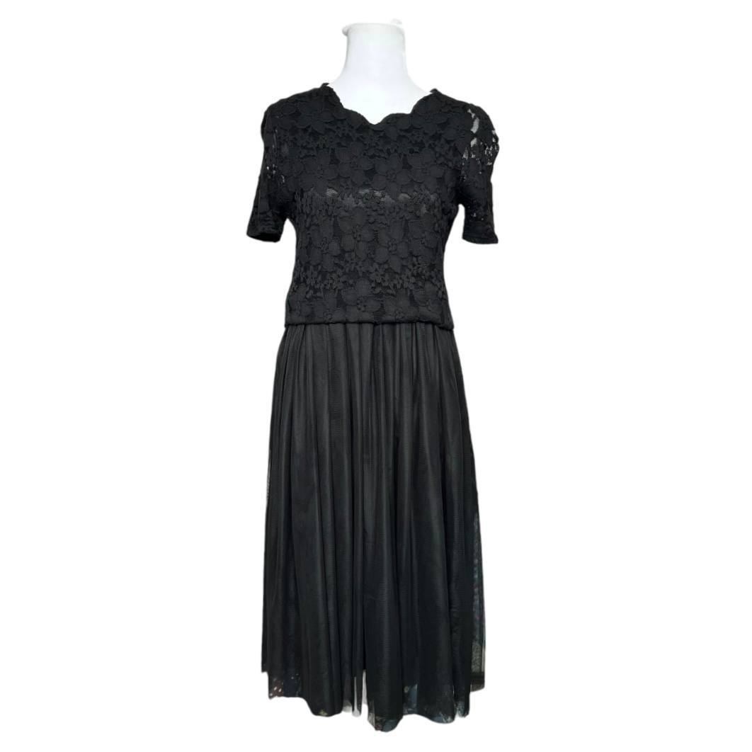 Black Lace Bodice Dress