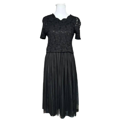 Black Lace Bodice Dress