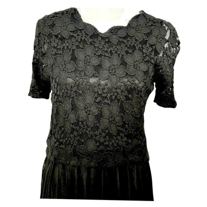 Black Lace Bodice Dress