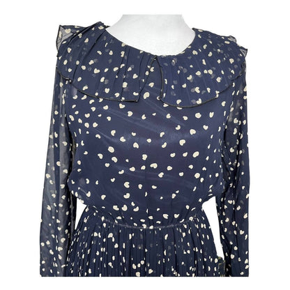 Navy Blue Polka Dot Dress