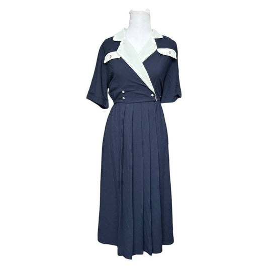 Vintage Blue White Dress