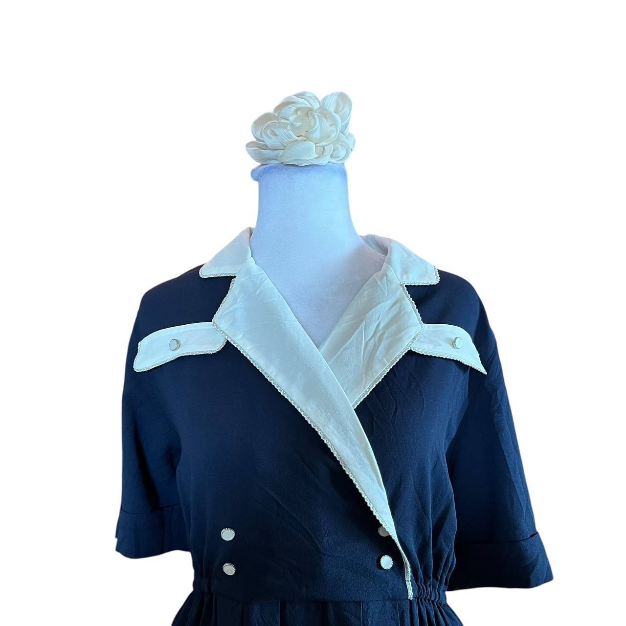 Vintage Blue White Dress