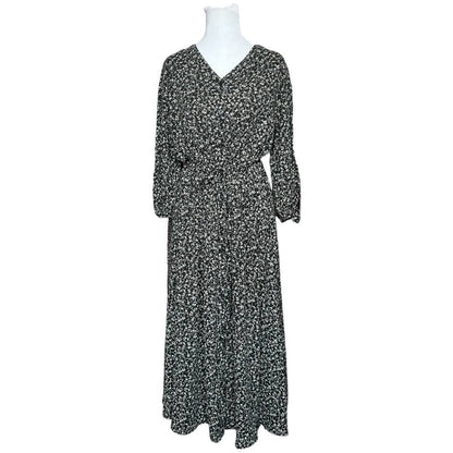 Black & White Floral Maxi Dress