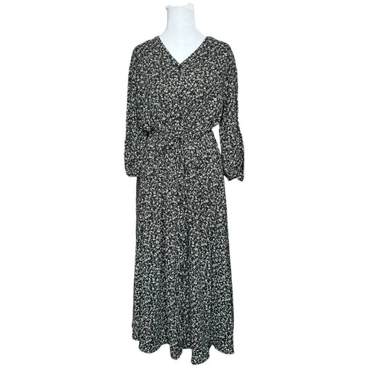 Black & White Floral Maxi Dress