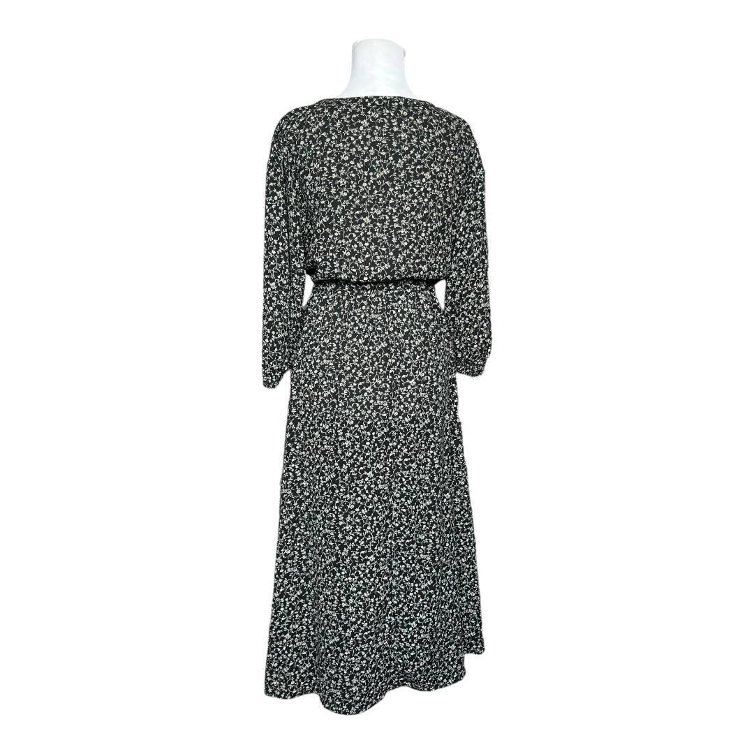 Black & White Floral Maxi Dress