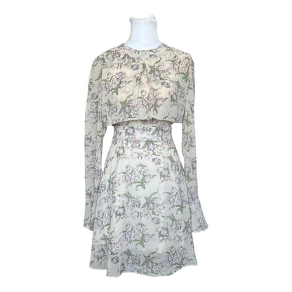 Floral Print High Neck Mini Dress
