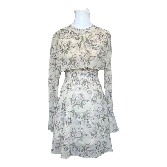 Floral Print High Neck Mini Dress