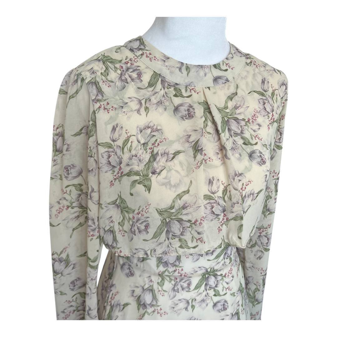 Floral Print High Neck Mini Dress