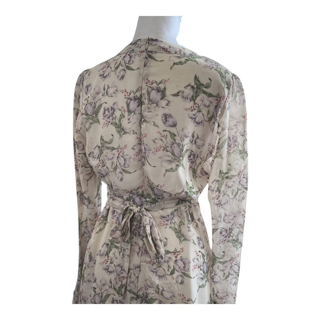 Floral Print High Neck Mini Dress