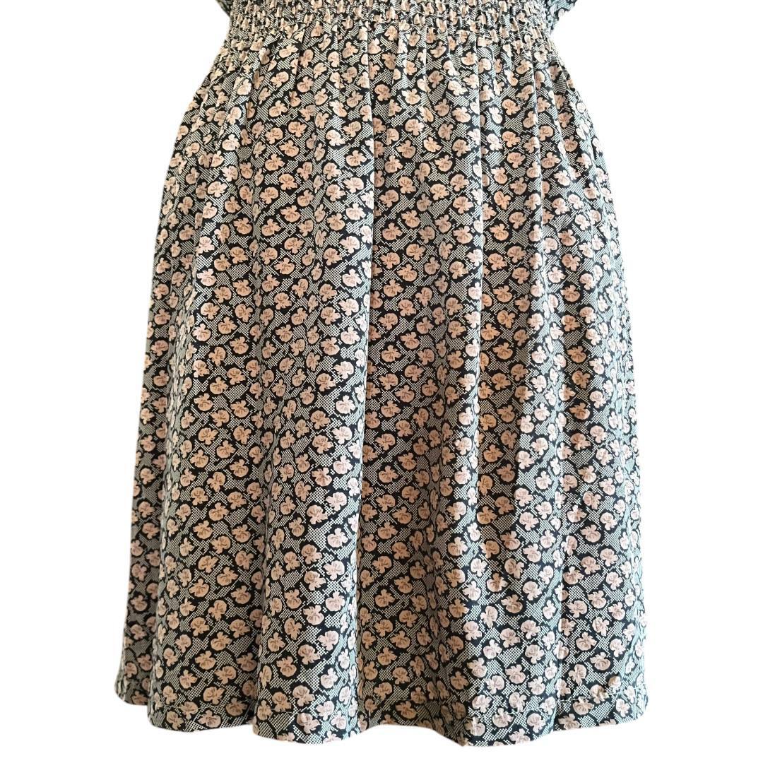 Floral Dress with Lace Collar