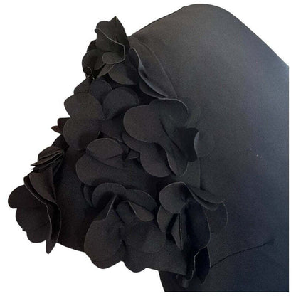 Elegant Black Ruffle Dress