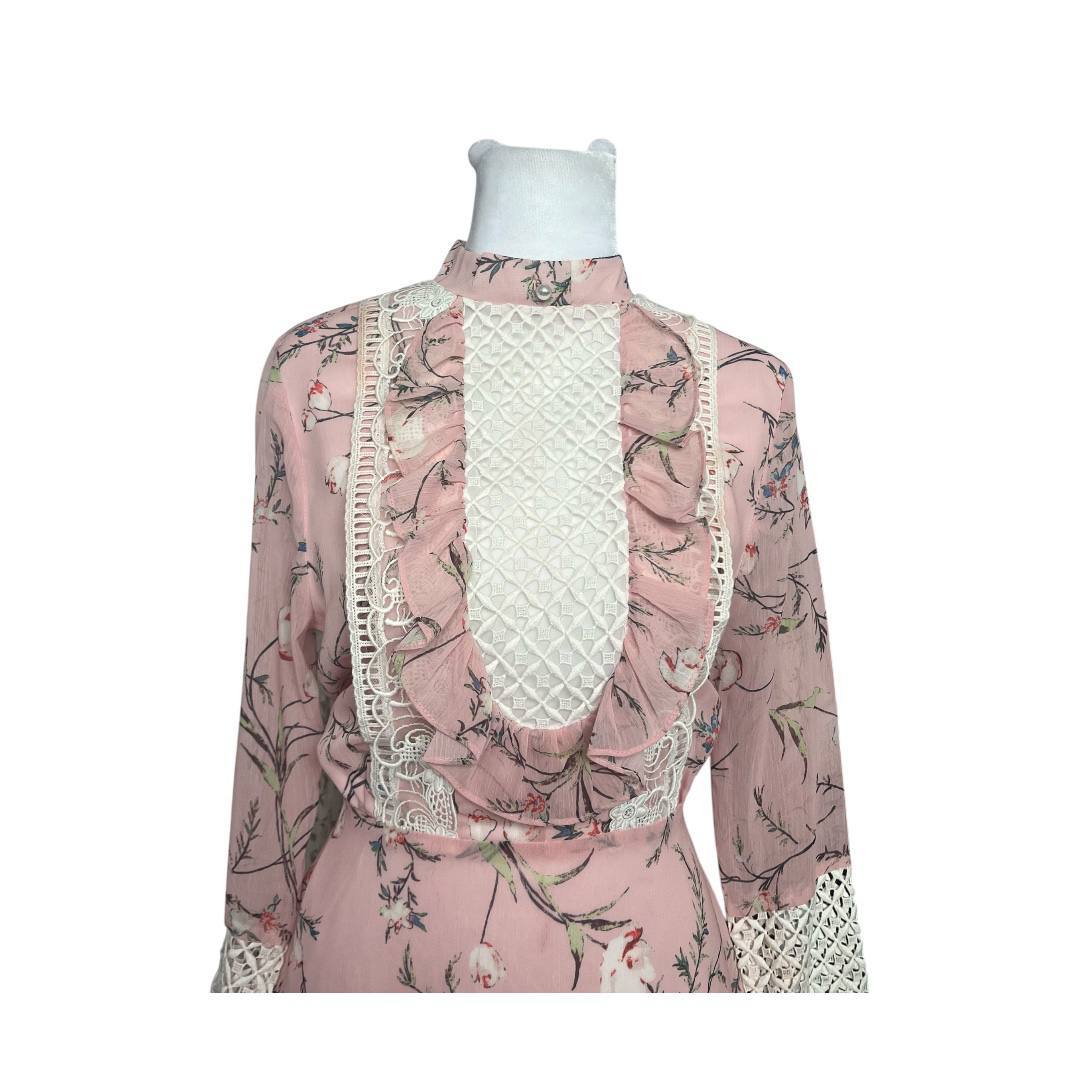 Elegant Pink Floral Dress