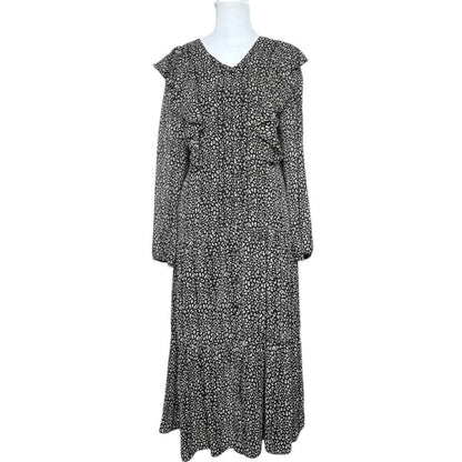Black Leopard Print Maxi Dress