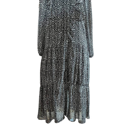 Black Leopard Print Maxi Dress