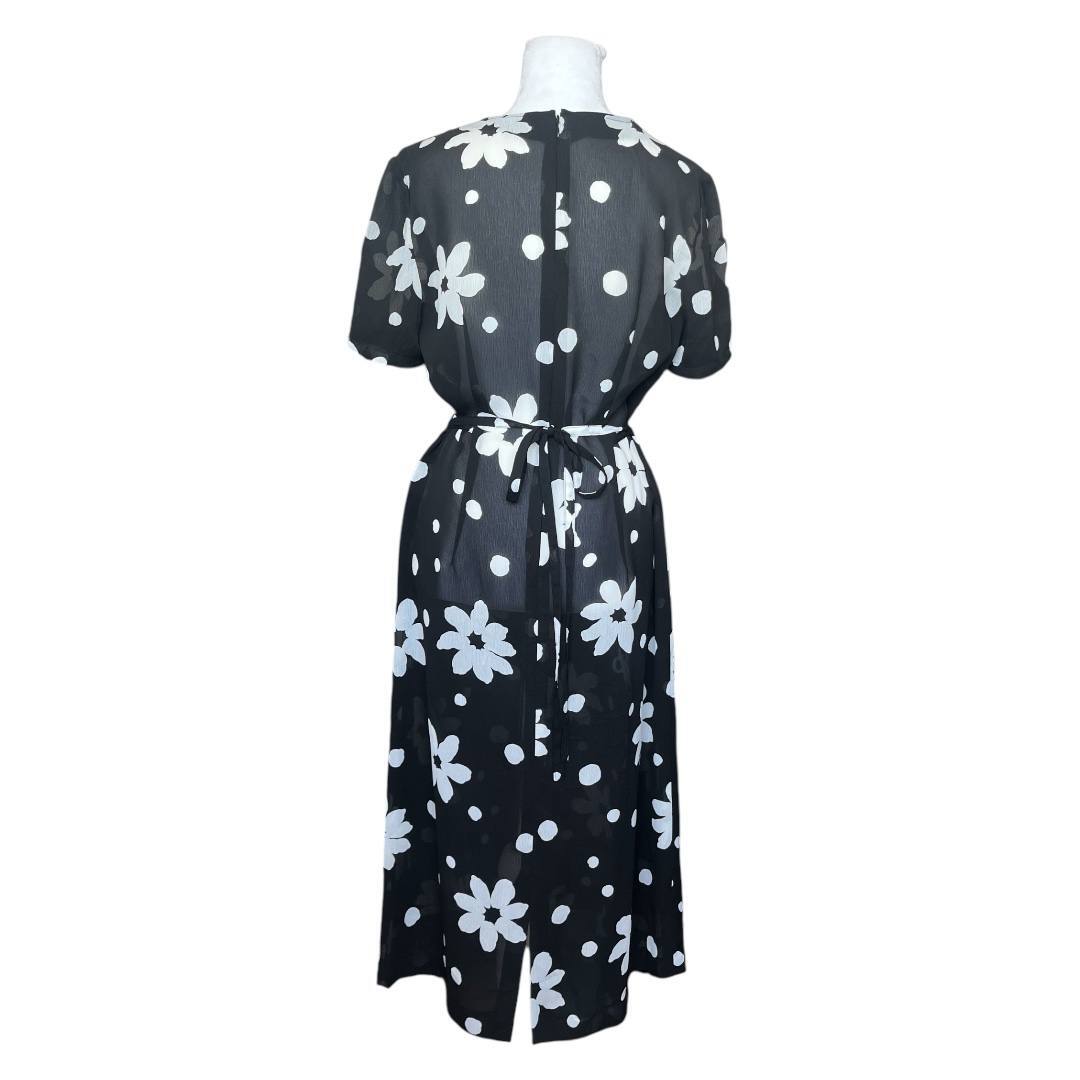 Elegant Black Floral Dress