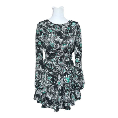 Floral Mini Long-Sleeved Dress