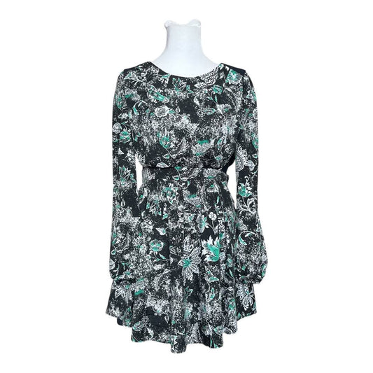 Floral Mini Long-Sleeved Dress