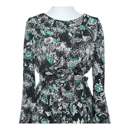 Floral Mini Long-Sleeved Dress