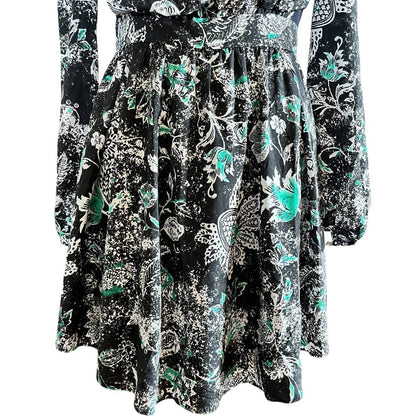 Floral Mini Long-Sleeved Dress
