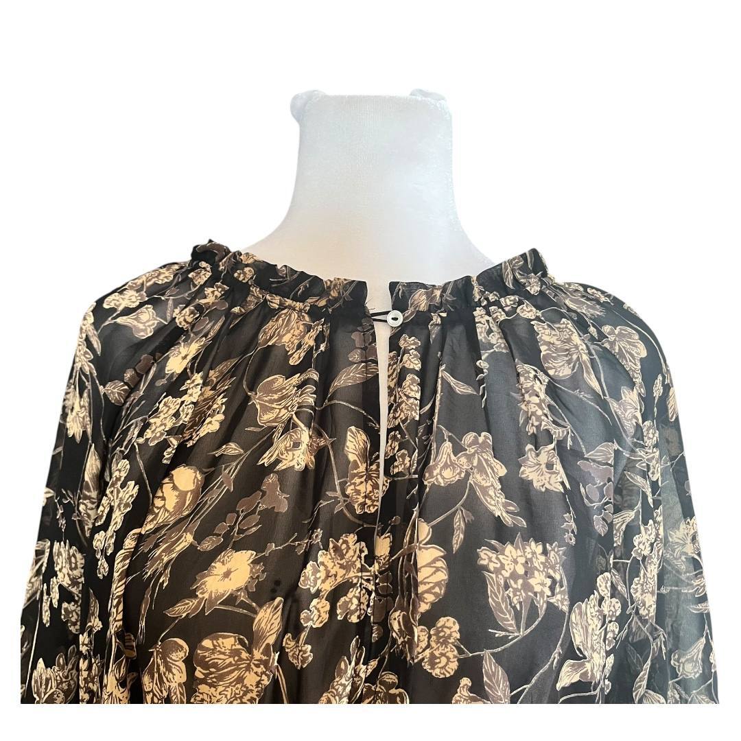Floral Sheer Long-Sleeved Maxi Dress