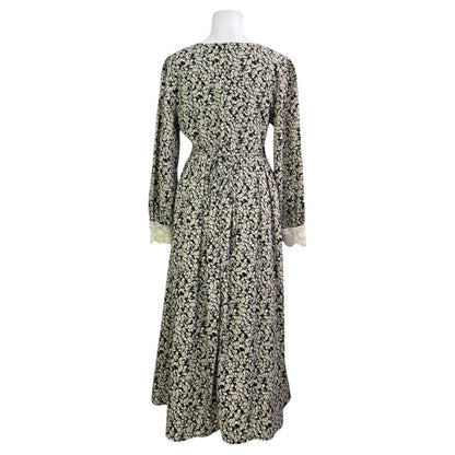 Vintage Victorian Floral Maxi Dress