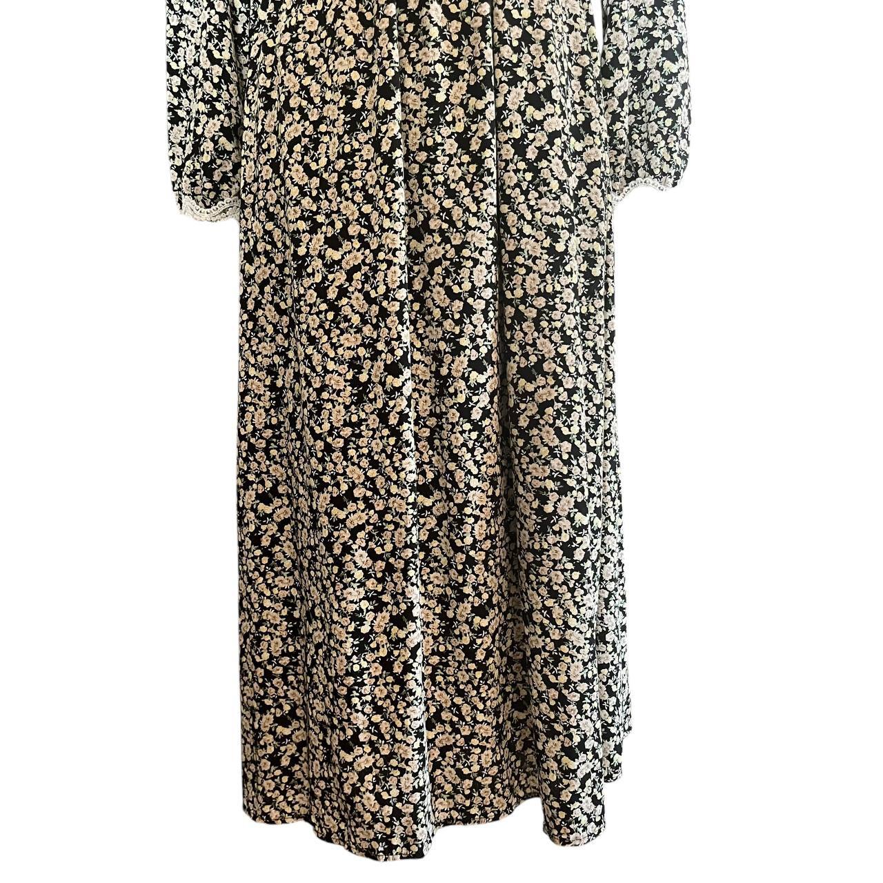 Vintage Victorian Floral Maxi Dress