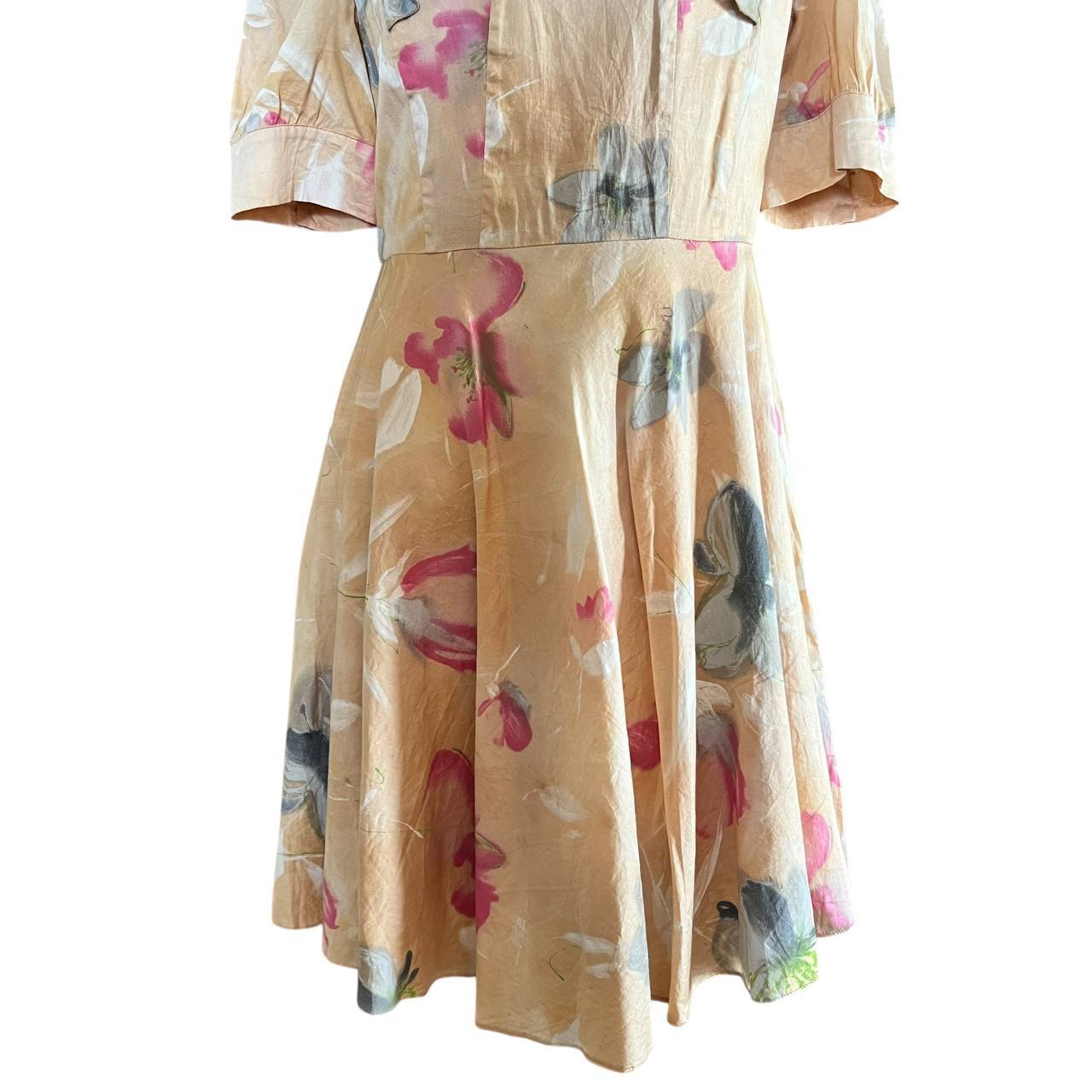 Mustard Floral Vintage Dress
