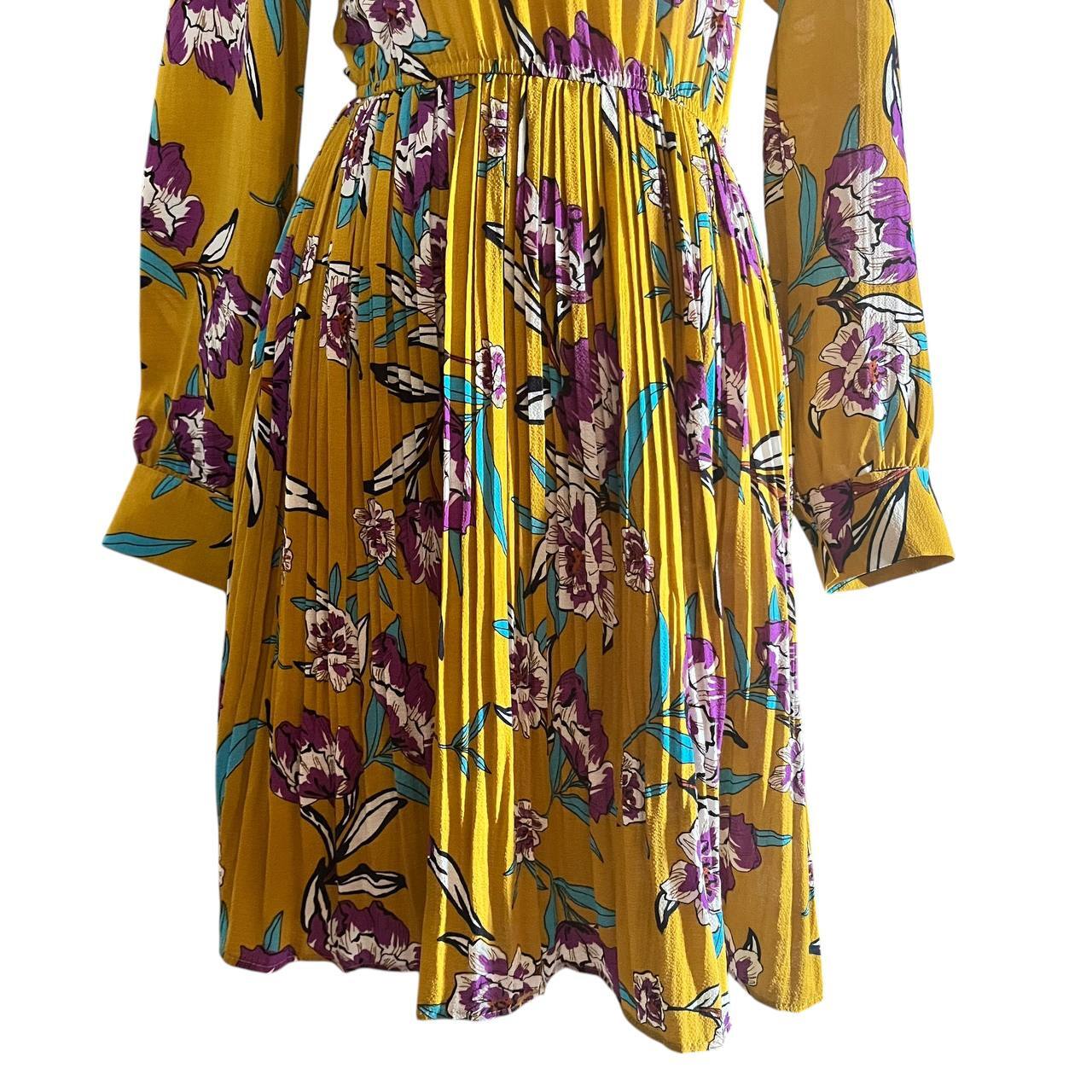 Floral Mustard Yellow Midi Dress