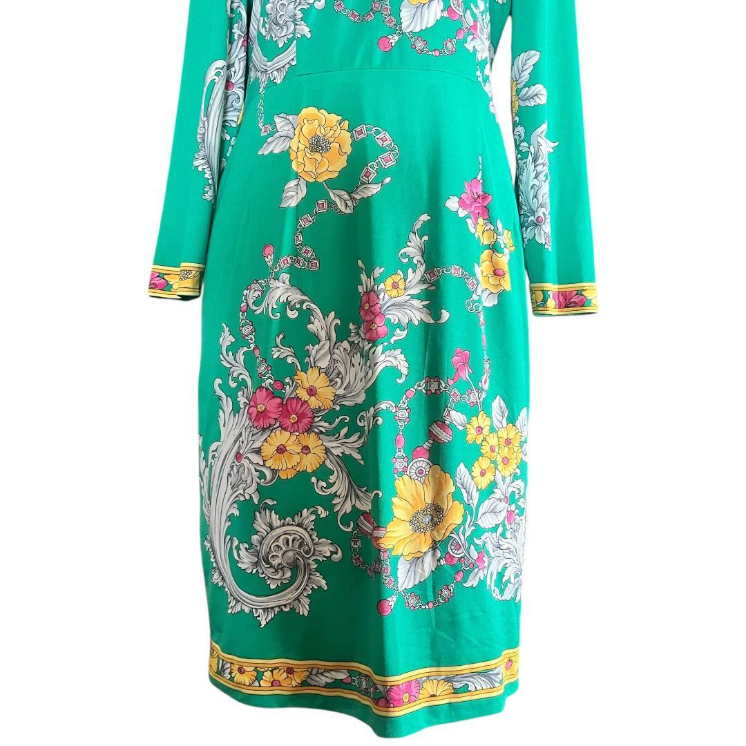 Green Floral Midi Dress