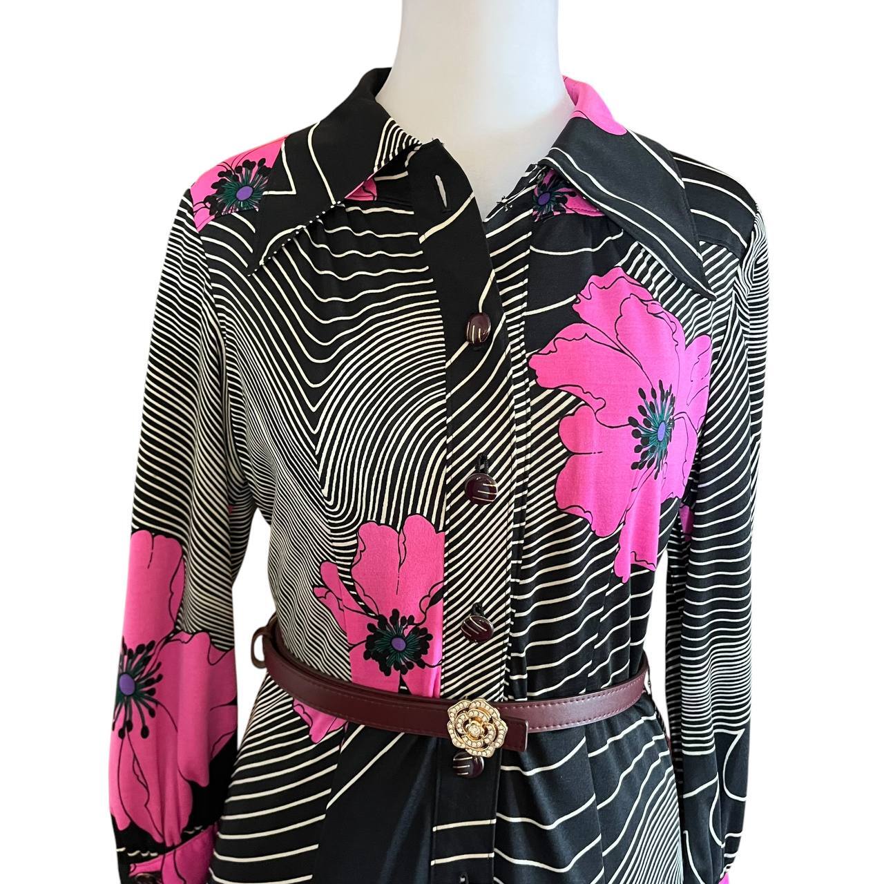 Vintage Pink Floral Dress