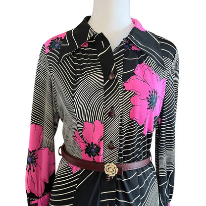 Vintage Pink Floral Dress