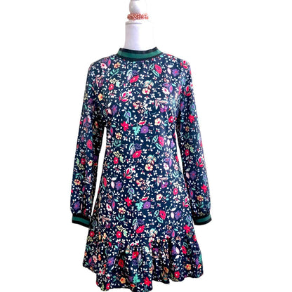 Mini Floral Flared Skirt Dress