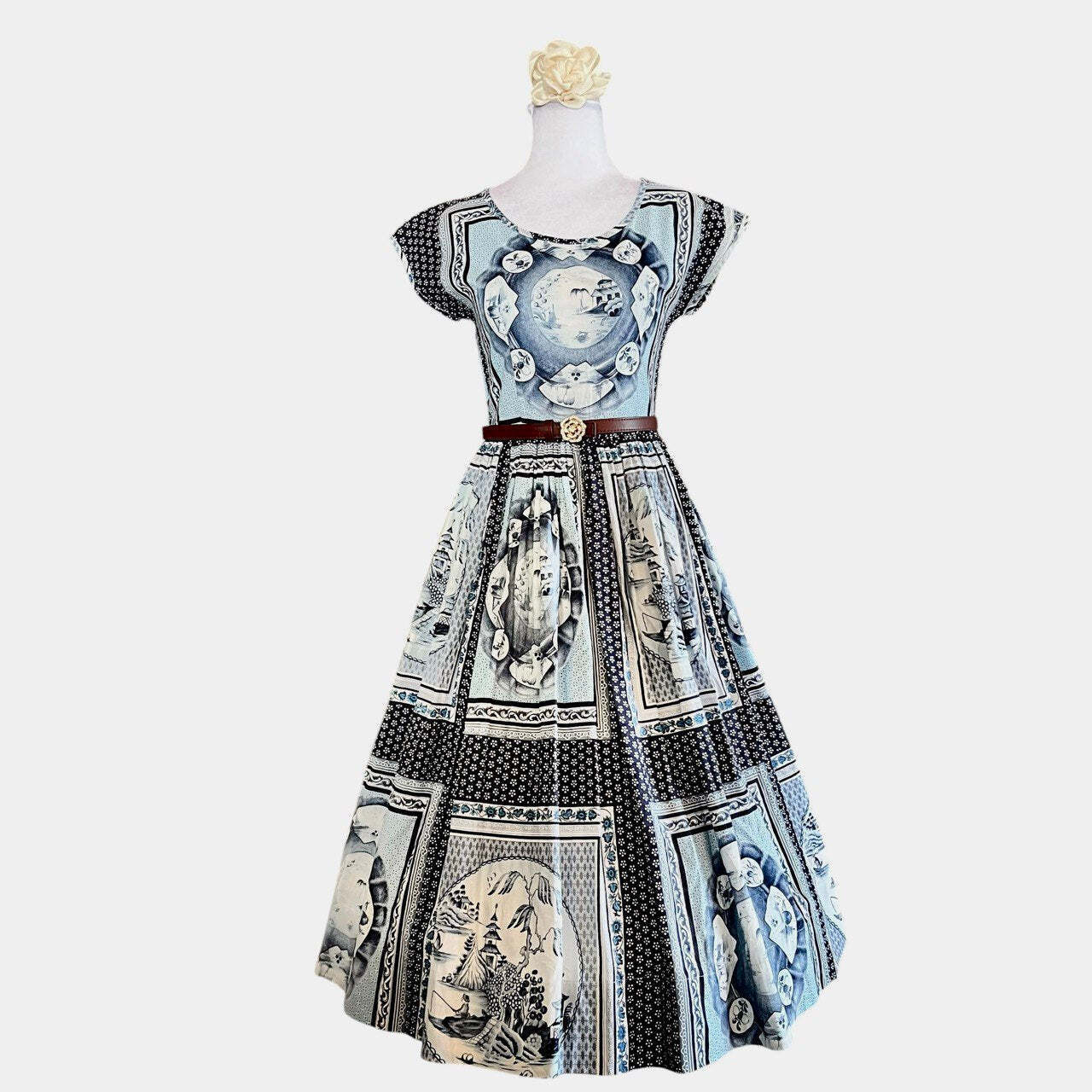 Vintage-Inspired Printed Dress