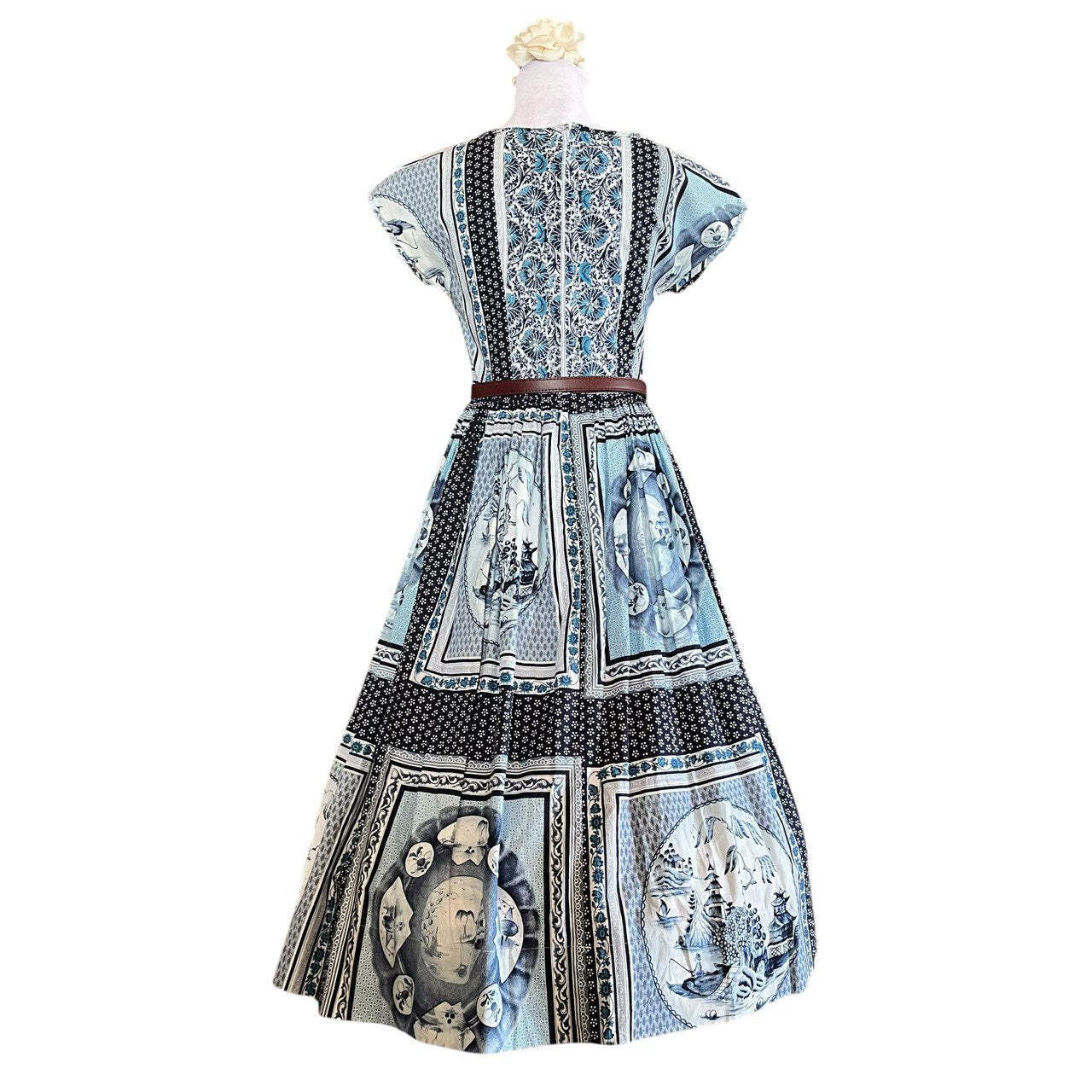 Vintage-Inspired Printed Dress