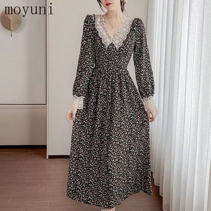 Vintage Victorian Floral Maxi Dress