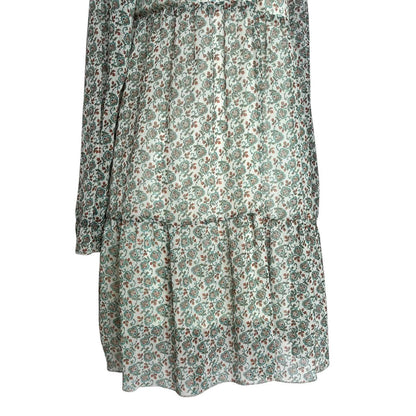 Vintage Floral Dress, High Collar