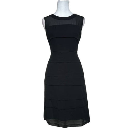 Black Sleeveless Layered Dress