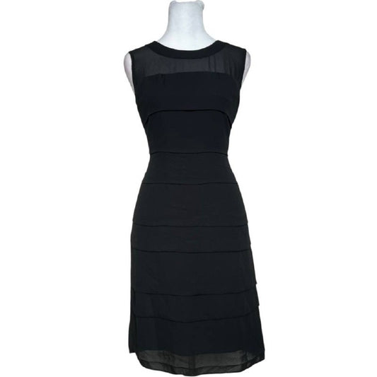Black Sleeveless Layered Dress