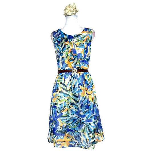 Bohemian Floral Stripe Dress