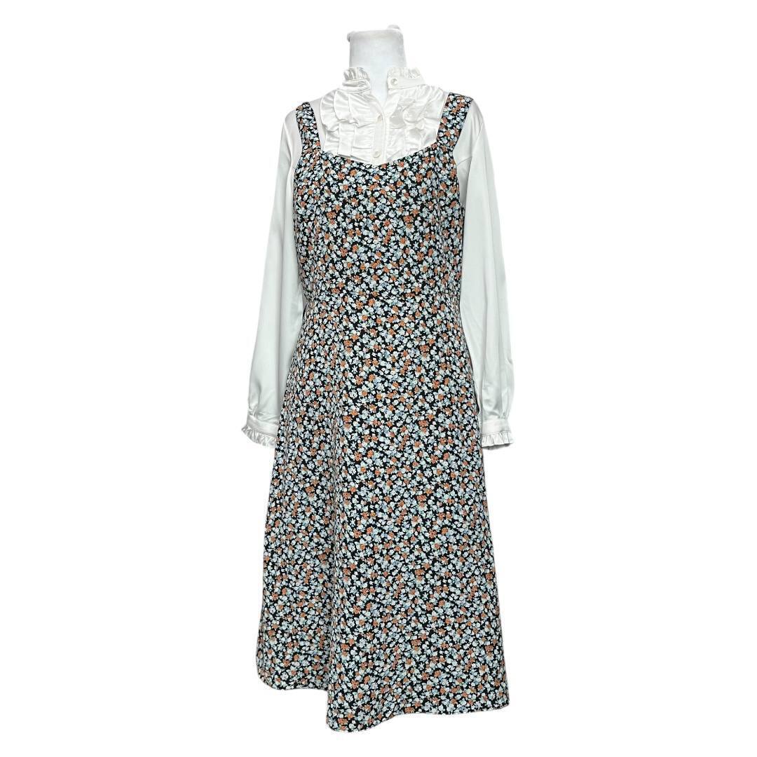 Vintage Floral Pinafore Dress