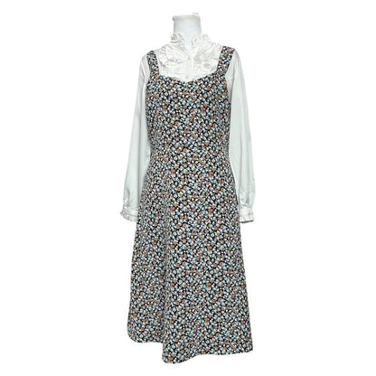 Vintage Floral Pinafore Dress