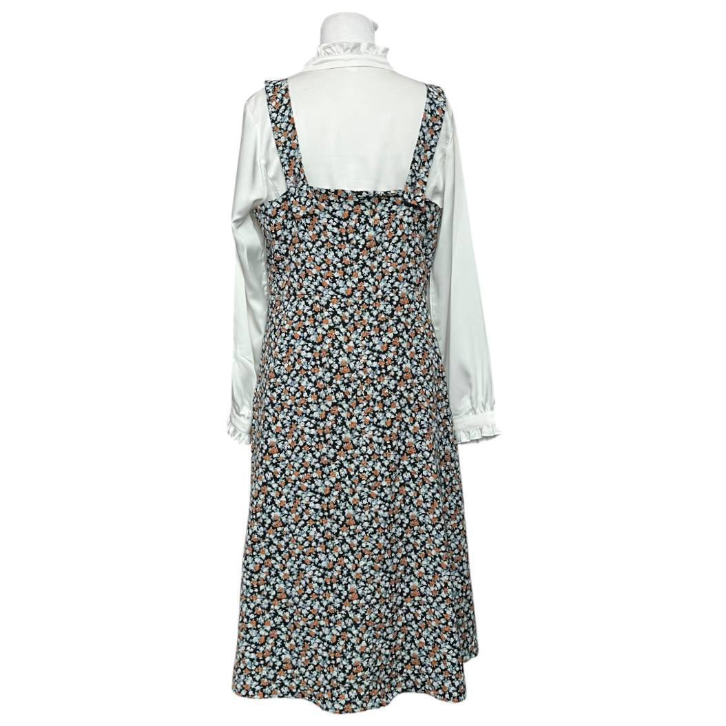 Vintage Floral Pinafore Dress