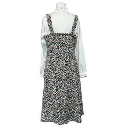 Vintage Floral Pinafore Dress