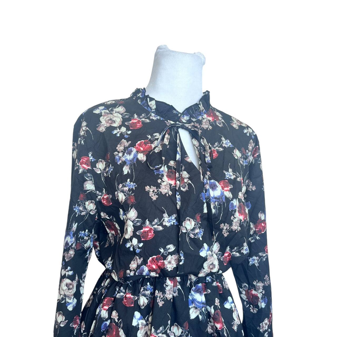 Vintage Black Floral Dress