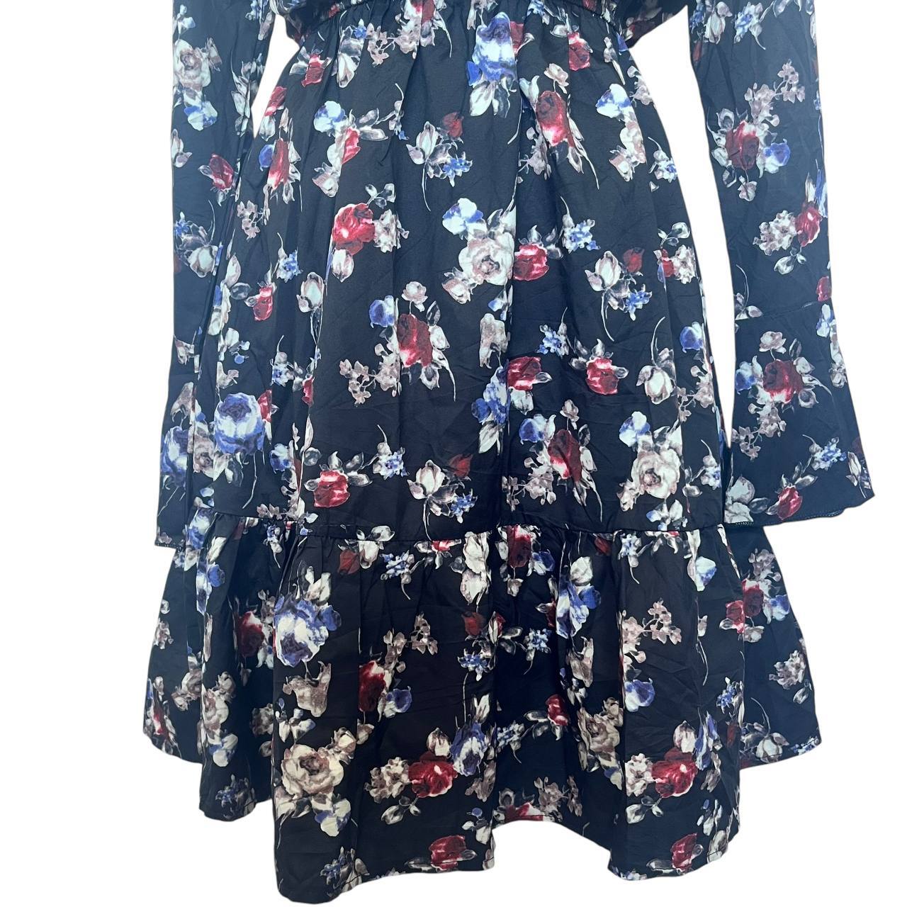 Vintage Black Floral Dress
